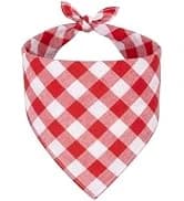 Cotton Linen Dog Bandana 1 Pack — Brown Khaki Gingham Dog Scarf — collection imagery
