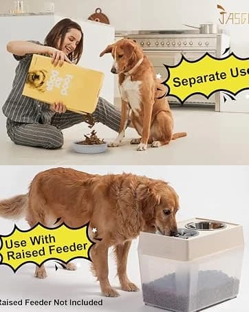 Dog Slow Feeder - Reduce Slip Puzzle Bowl for Raised Pet Feeders - Interactive Bloat Stop Elevated Diners — collection imagery