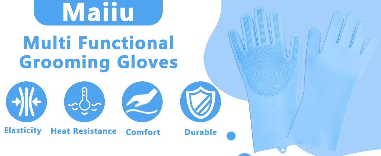 Pet Grooming Gloves—Dog Washing Gloves with High-Density Teeth — product details