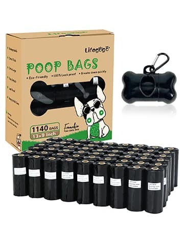 Dog Poop Bags Rolls: Extra Thick Leak Proof Easy Tear — 13 x 9 in 1140 Count — collection imagery