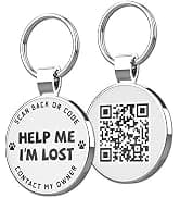 QR Code Pet ID | Personalized Dog and Cat Collar Tag | Online Profile with Instant Scanned Location Alert Email — collection imagery