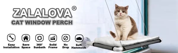 Cat Window Perch — Cat Hammock w/Fleece Blanket Upgraded Screw Suction Cups — product details