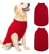 Cable Knit Turtleneck Dog Sweater with Leash Opening — collection imagery