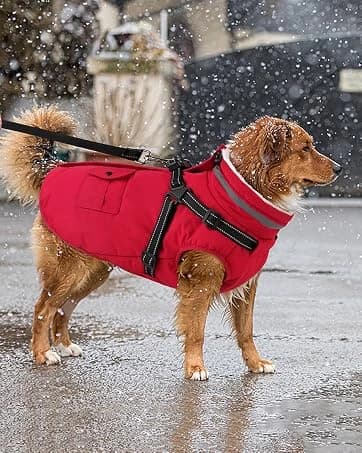 Dog Winter Coat with Harness — collection imagery