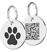 QR Code Pet ID | Personalized Dog and Cat Collar Tag | Online Profile with Instant Scanned Location Alert Email — collection imagery