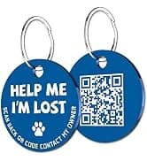 QR Code Pet ID | Personalized Dog and Cat Collar Tag | Online Profile with Instant Scanned Location Alert Email — collection imagery