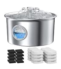 Stainless Steel Cat Water Fountain: 88oz/2.6L Pet Fountain for Drinking — collection imagery