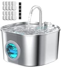 Stainless Steel Cat Water Fountain: Pet Fountains for Cats/Dog Indoor 74oz — collection imagery