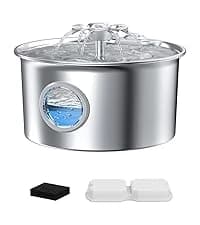 Stainless Steel Cat Water Fountain: 88oz/2.6L Pet Fountain for Drinking — collection imagery