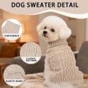 Dog Sweaters for Small Dogs Turtleneck Pullover Puppy Sweater Sleeveless Cable Knit Sweater for Chihuahua Soft