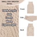 Dog Sweaters for Small Dogs Turtleneck Pullover Puppy Sweater Sleeveless Cable Knit Sweater for Chihuahua Soft