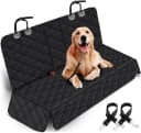 Dog Car Seat Cover — Back Seat Cover for Dogs Pet Car Seat Protector — Black / Standard - 53" Length
