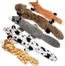 Dog Squeaky Toys — 5 PCS Crinkle Plush Dog Toys — 5pcs No Stuffing Dog Toys