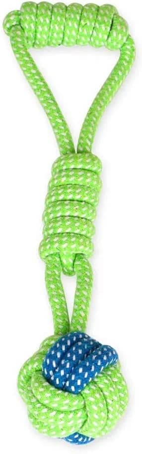 Dog Toy Interactive Chewing Rope Ball Toys Natural Cotton Washable Durable Tug of War for Small and Medium Dogs