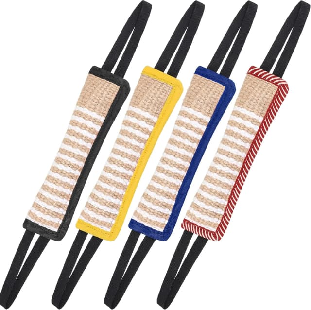 4 Pack Jute Dog Tug Toys — 11.8" Tug of War Rope Toy