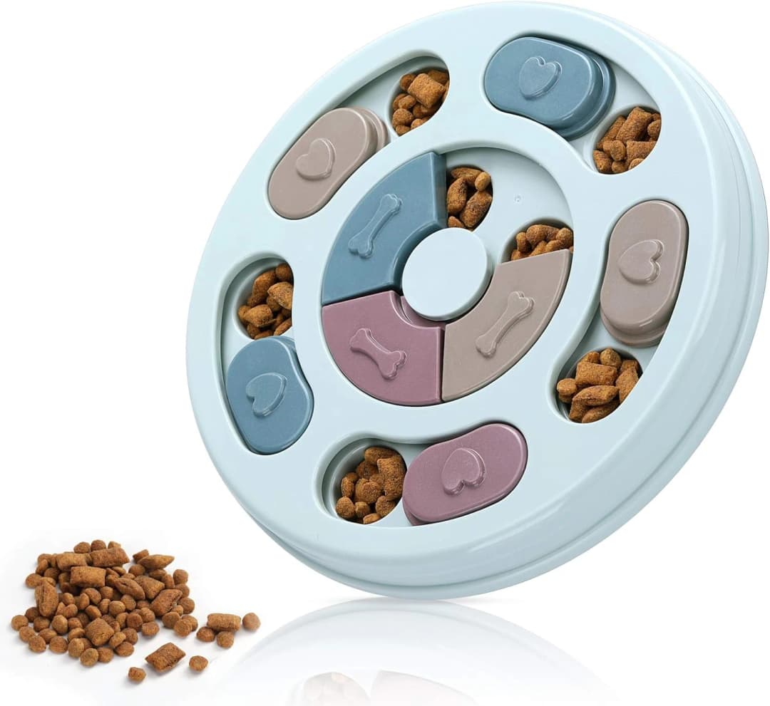 Dog Puzzle — Dogs Food Toys for IQ Training and Mental Enrichment — Dark blue / 9.44" x 9.44" x 1.14"