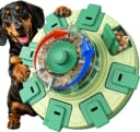 2-Level Dog Puzzle Toys — Treat Dispenser and Slow Feeder for Small Dogs — Powder green / Lucky Wheel