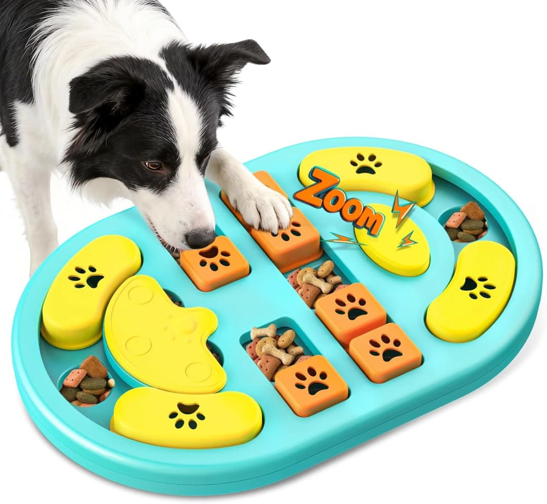 Dog Puzzle Toy — Interactive Treat Dispensing Toys — Blue