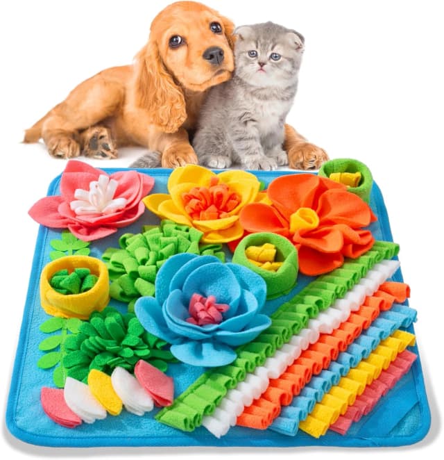 Snuffle Mat for Dogs — Sniff Mat Slow Feeding Mat for Small Pets Cats
