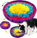 Snuffle Mat for Dogs — 19"x19" - Slow Feeder Bowl & Interactive Dog Puzzle Toy — Purple