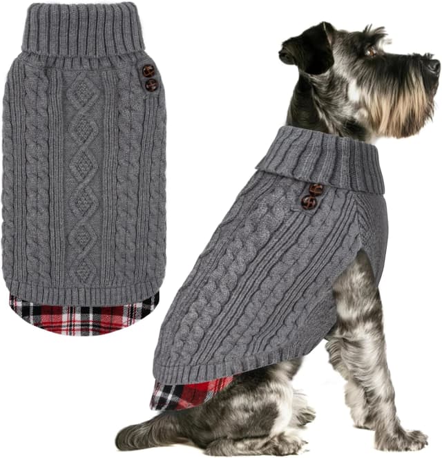 Dog Sweater for Small Dogs Turtleneck Thick Knit Pullover