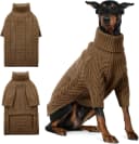 Dog Sweater for Extra Large Dogs — Warm Knit Sweater for Labrador — XXX-Large / Coffee
