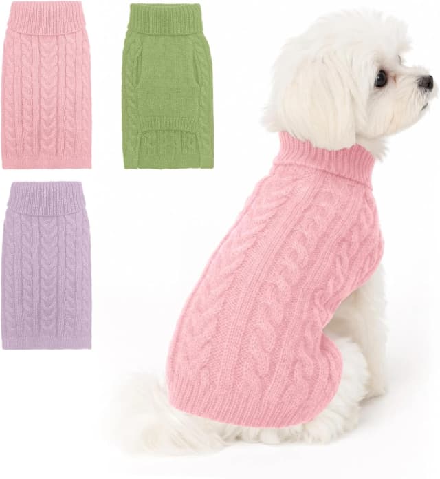 Dog Sweater 3 Pack for Small Dogs