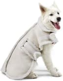 Dog Winter Jacket — Warm Windproof Dog Sweaters for Small Dogs — Beige / Large(30.8lb-41.9lb)