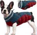 Dog Coat for Medium Dogs — Fleece Dog Winter Jacket with Harness — Dark Blue / M(chest:21in)