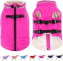 Dog Winter Coat with Harness — Pink / XX-Large(Chest:33.4"-43.3", Back:23.6")