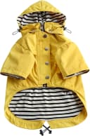 Dog Zip Up Raincoat with Reflective Buttons — Small / Yellow