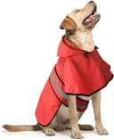 Waterproof Dog Raincoats - Hooded Raincoats for Dogs — Large / Red