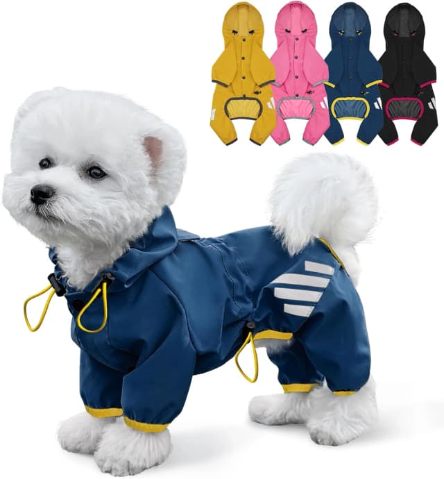 Dog Raincoat — Waterproof Dog Rain Jacket with Hood