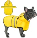Dog Raincoat: Hooded Slicker Poncho — M-(9~16lb) | Chest(~17.5-25.5")|Back(14.17") / Yellow