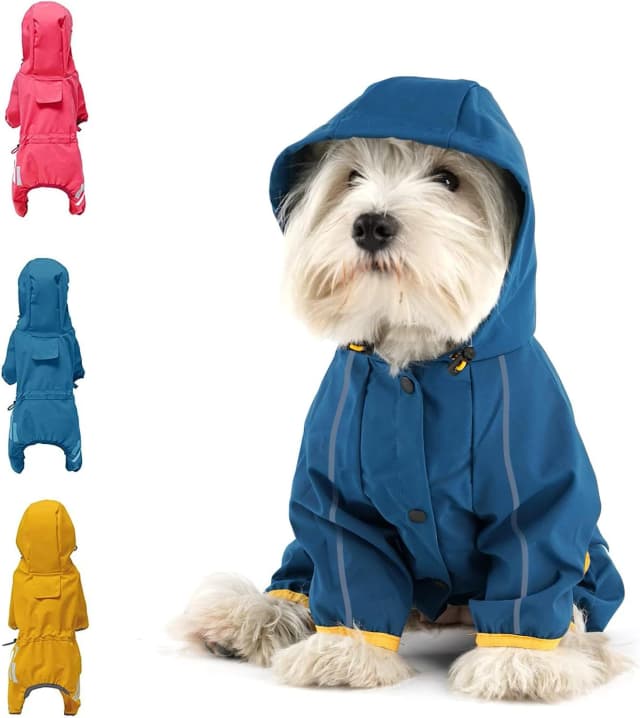 Dog Raincoat — Waterproof Dog Rain Jacket with Hood