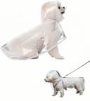 Clear Dog Rain Poncho for Small and Medium Dogs — Transparent / Medium