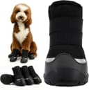 Dog Boots — Rugged Anti-Slip Sole Paw Protectors for Medium and Large Dogs — BLACK / #9 (Width 2.8 inch) for 63-75 lbs