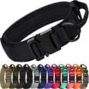 Tactical Dog Collar for Large Dogs — Traffic Control Handle — L / Black