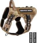 Tactical Dog Harness — No Pull Vest for Large Dogs Desert Camo L — Reflective Desert Camo / Reflective L (45-80 lbs, Chest: 26-35")
