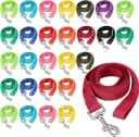 24 Pack Nylon Dog Training Leash Bulk 5 ft — Bright Colors