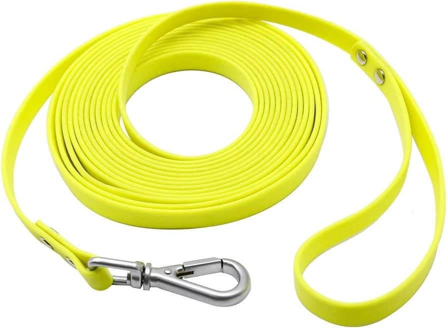 Waterproof Long Dog Leash Recall Training Lead 5 10 16 30 50 Foot for Large Medium Small Dogs Outdoor Training — yellow / 30ft