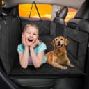 Hard Bottom Dog Car Seat Cover for Back Seat — Back Seat Extender — L - For Cars/ Mid-Size SUV/ Small Truck / Black