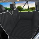 Back Seat Cover for Dogs — Zipper Hammock Car Seat Protector — Black A