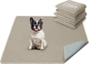 Premium Washable Pee Pads for Dogs 2 Pack Super Absorbent 100% Waterproof Reusable Non-Slip Quilted Puppy — Beige / 36"x36"(Pack of 2)