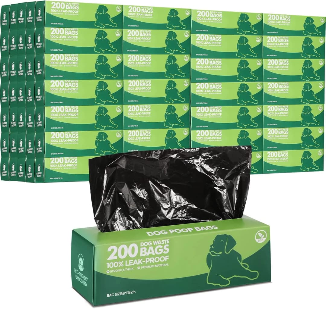 20 Rolls 4000 Ct Dog Poop Bags Leak Proof — 1 Count (Pack of 20) / Black