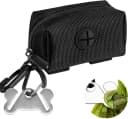 Dog Poop Bag Dispenser Holder — Soft Waste Bags Roll Holders Leash Clip Black — 1 Count (Pack of 1) / 1PC Black