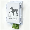 Dog Poop Bag Dispenser Wall Mounted Waterproof Outdoor Pet Waste Bags Dispenser Station Stake — White / 1 Count (Pack of 1)