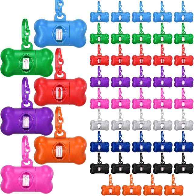 50 Pack Dog Poop Bag Holders for Leashes — Classic
