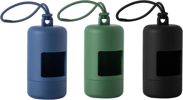 3Pack Dog Poop Bag Holder for Leash Lightweight Pet Waste Bag Dispenser with Leash Attachment Portable Plastic