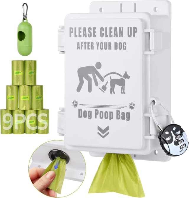 Outdoor Dog Poop Bag Dispenser Wall Mountable